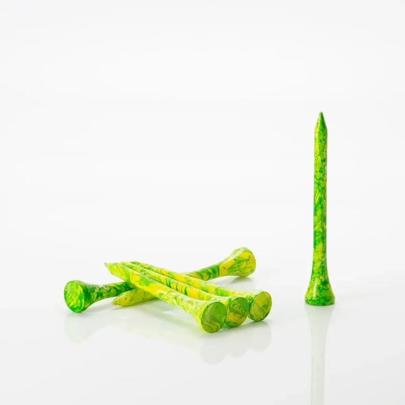 Pride Sports Special Edition Paint Splatter Tees (45 tees) 69 mm (2 3/4"), vert/jaune