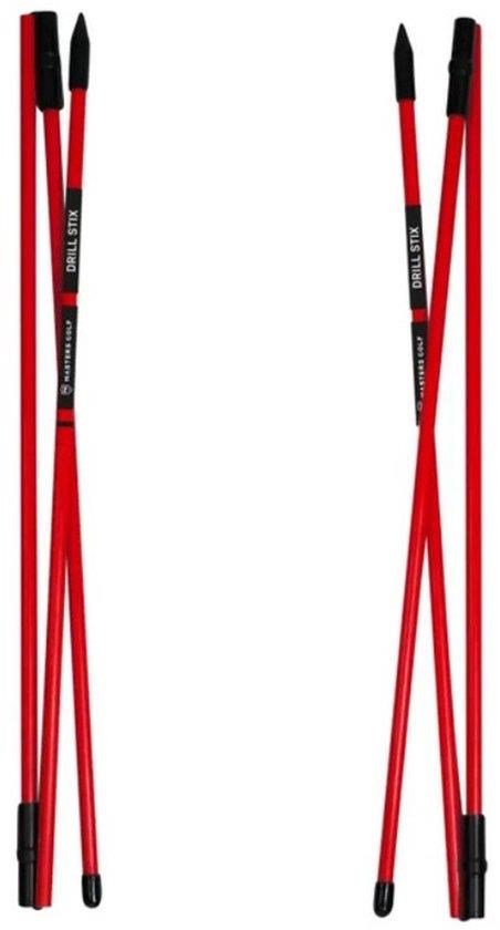 Masters Golf Masters Tri-Fold Drill-Stix Training Alignment 3pc Rouge