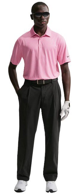Nike Velocity polo homme, rose mousse/pivoine/noir