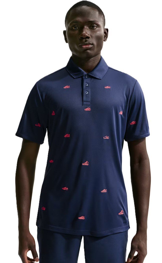 Nike Par polo homme, marine/hot lava