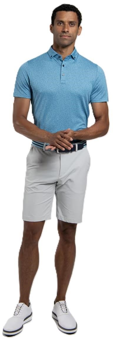 KJUS Lance Printed polo homme, atlas blue