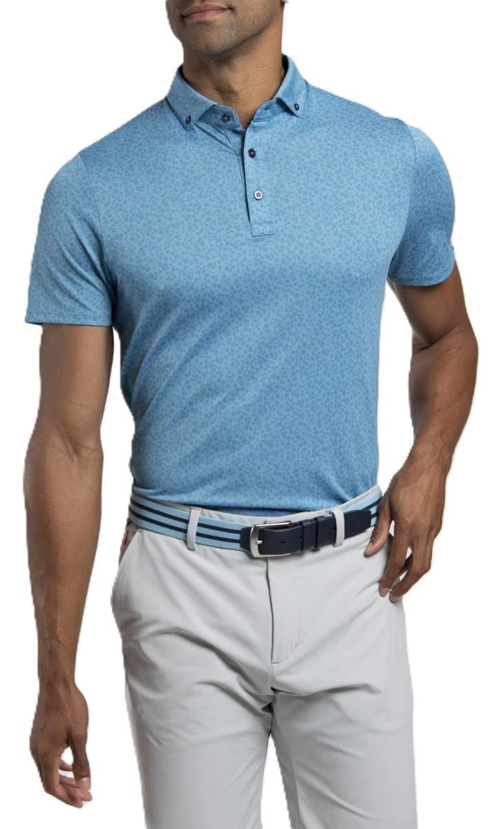 KJUS Lance Printed polo homme, atlas blue