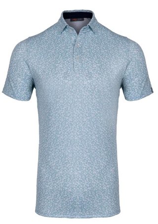 KJUS Lance Printed polo homme, riverbank/white