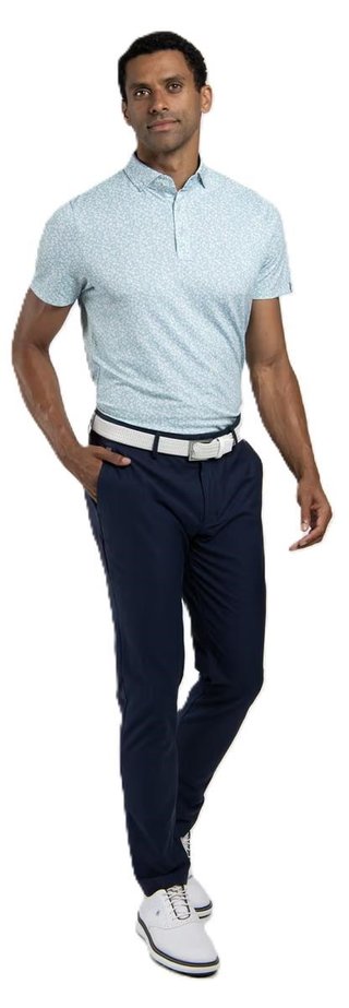 KJUS Lance Printed polo homme, riverbank/white