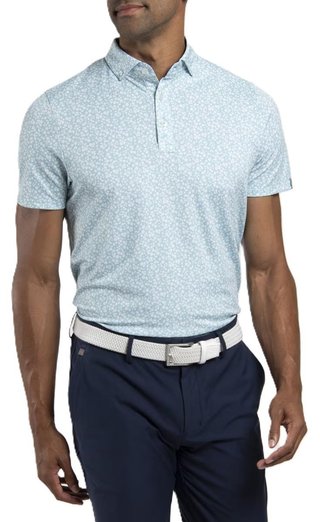 KJUS Lance Printed polo homme, riverbank/white