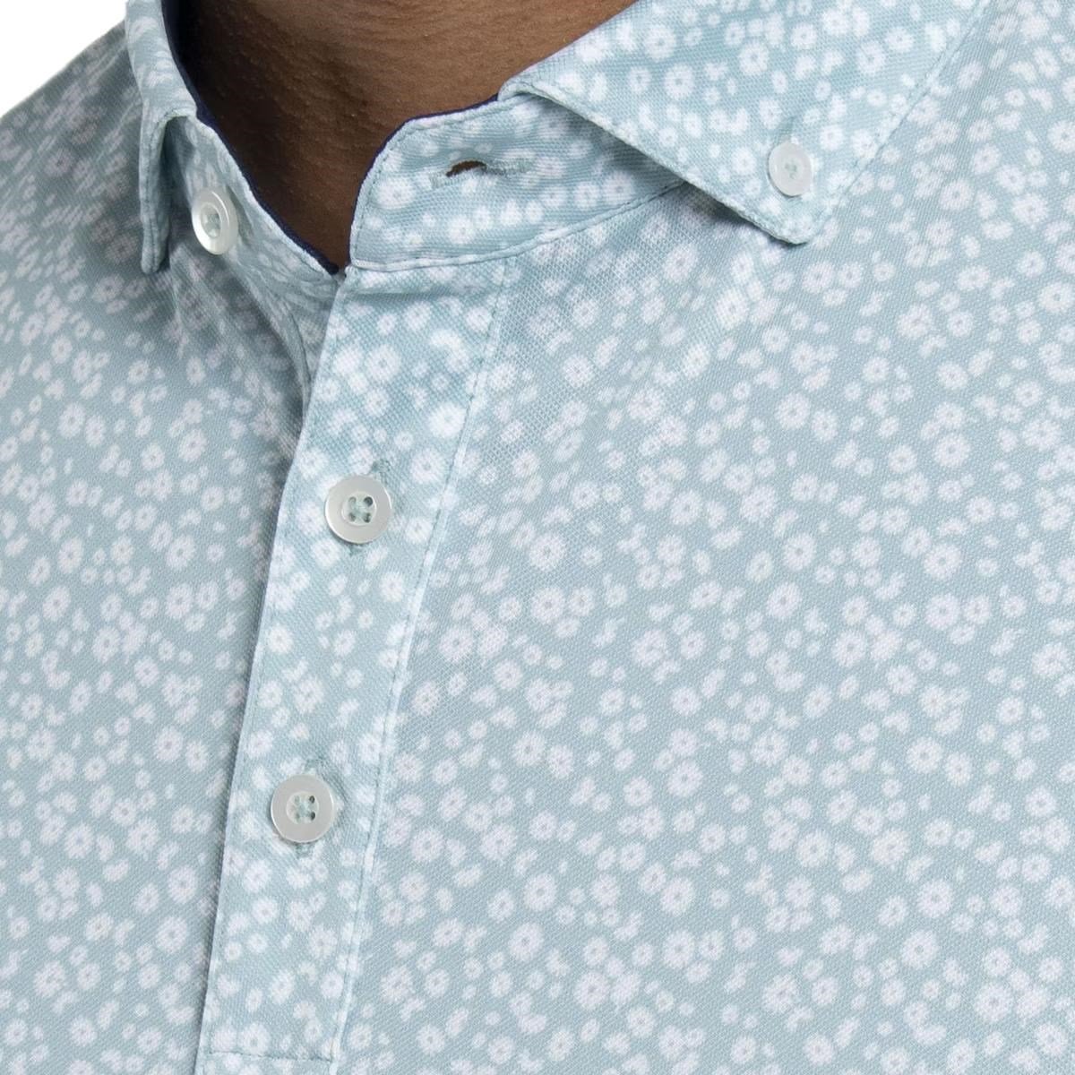 KJUS Lance Printed polo homme, riverbank/white