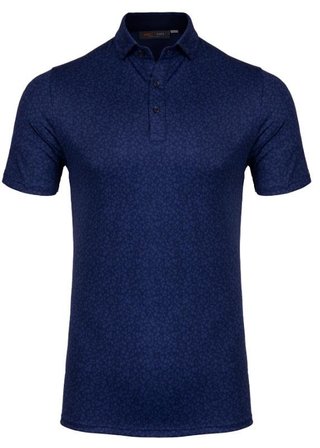 KJUS Lance Printed polo homme, atlanta blue