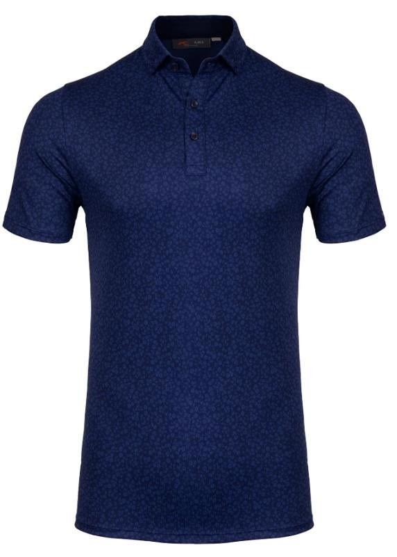 KJUS Lance Printed polo homme, atlanta blue