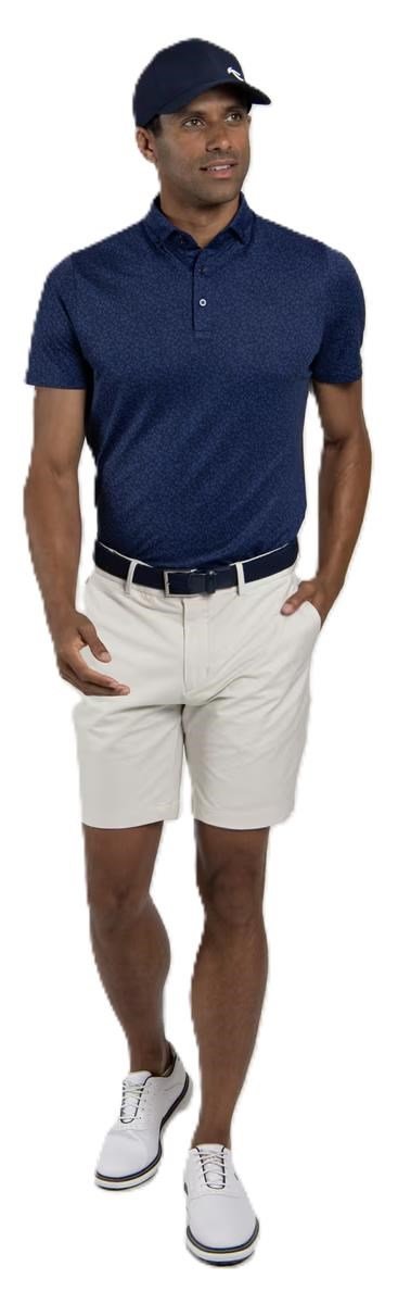 KJUS Lance Printed polo homme, atlanta blue