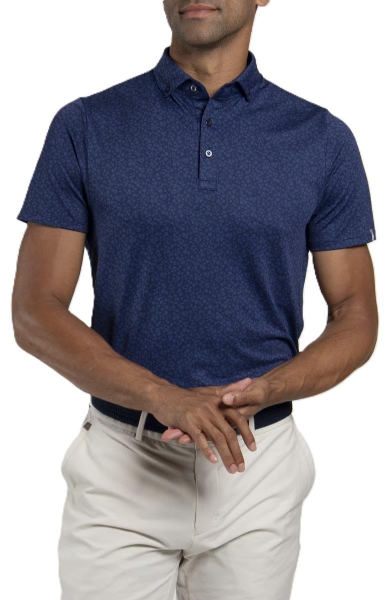 KJUS Lance Printed polo homme, atlanta blue