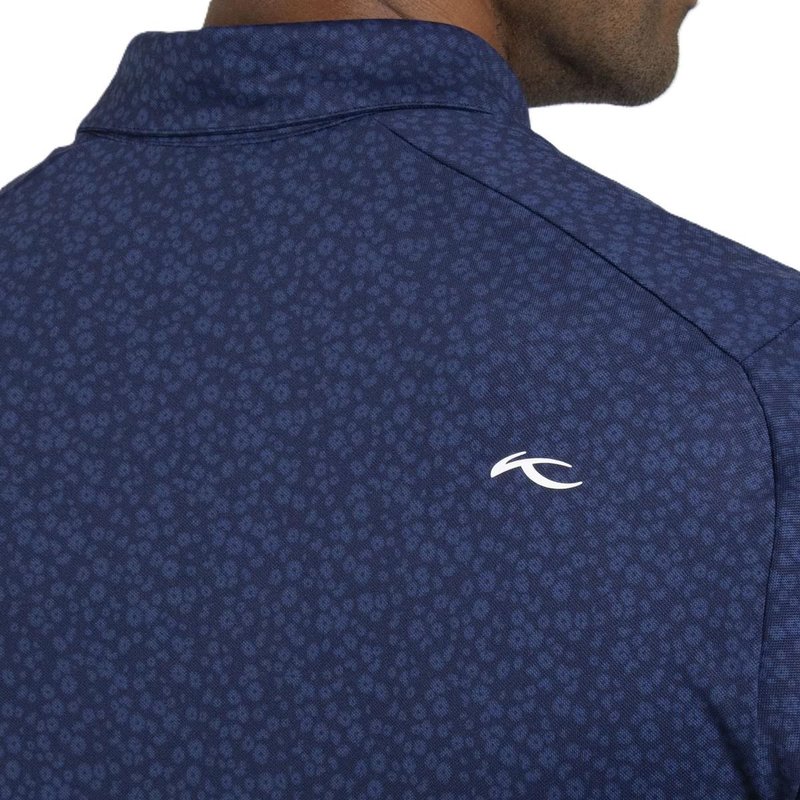 KJUS Lance Printed polo homme, atlanta blue