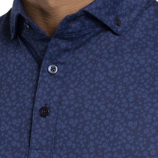 KJUS Lance Printed polo homme, atlanta blue