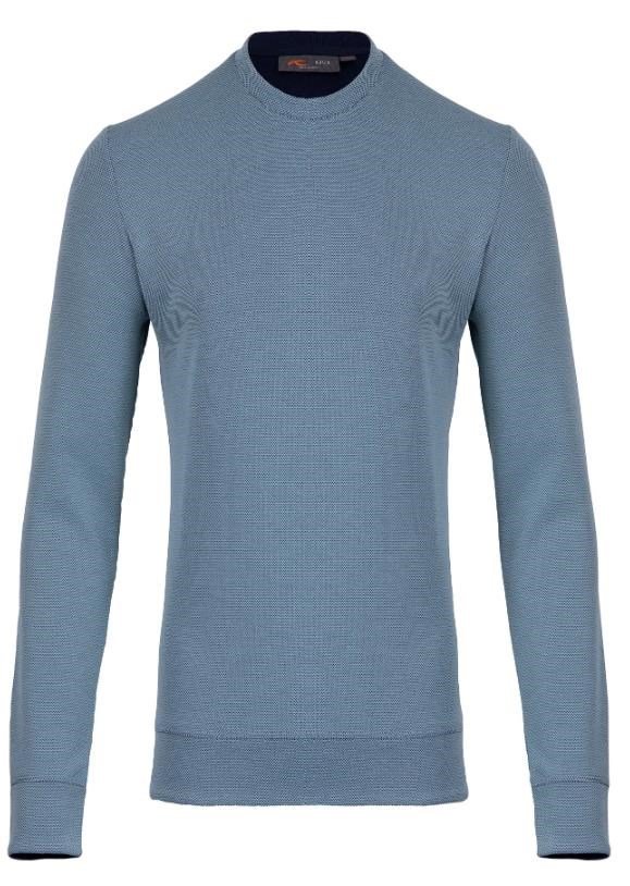 KJUS Essentials Crew Neck sweatshirt homme, riverbank/atlanta blue