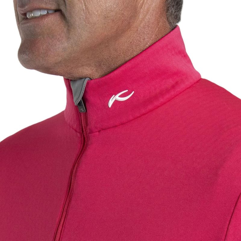KJUS Hydraulic Midlayer Half-Zip sweat-shirt homme, rhubarb/pewter