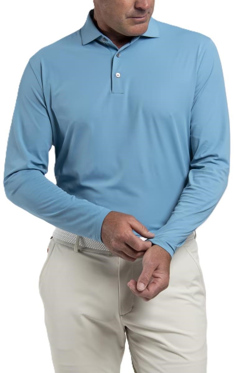KJUS Cool Point Longsleeve polo homme, atlas blue