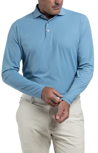 KJUS Cool Point Longsleeve polo homme, atlas blue