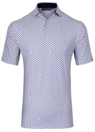 KJUS Golfer polo homme, blanc/atlanta blue