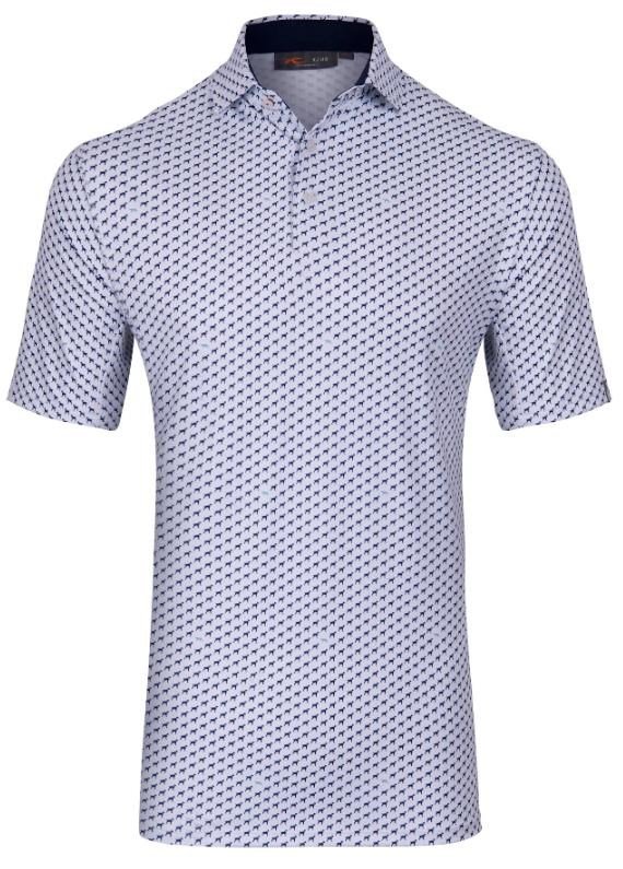 KJUS Golfer polo homme, blanc/atlanta blue