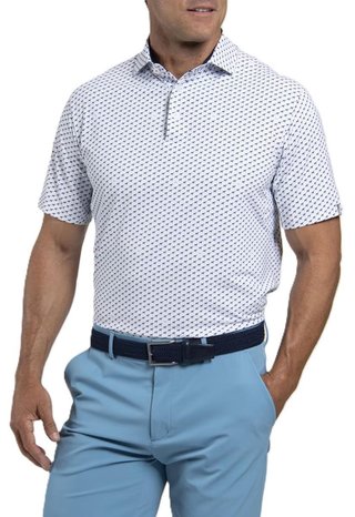 KJUS Golfer polo homme, blanc/atlanta blue