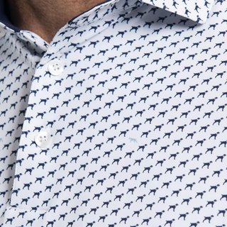 KJUS Golfer polo homme, blanc/atlanta blue