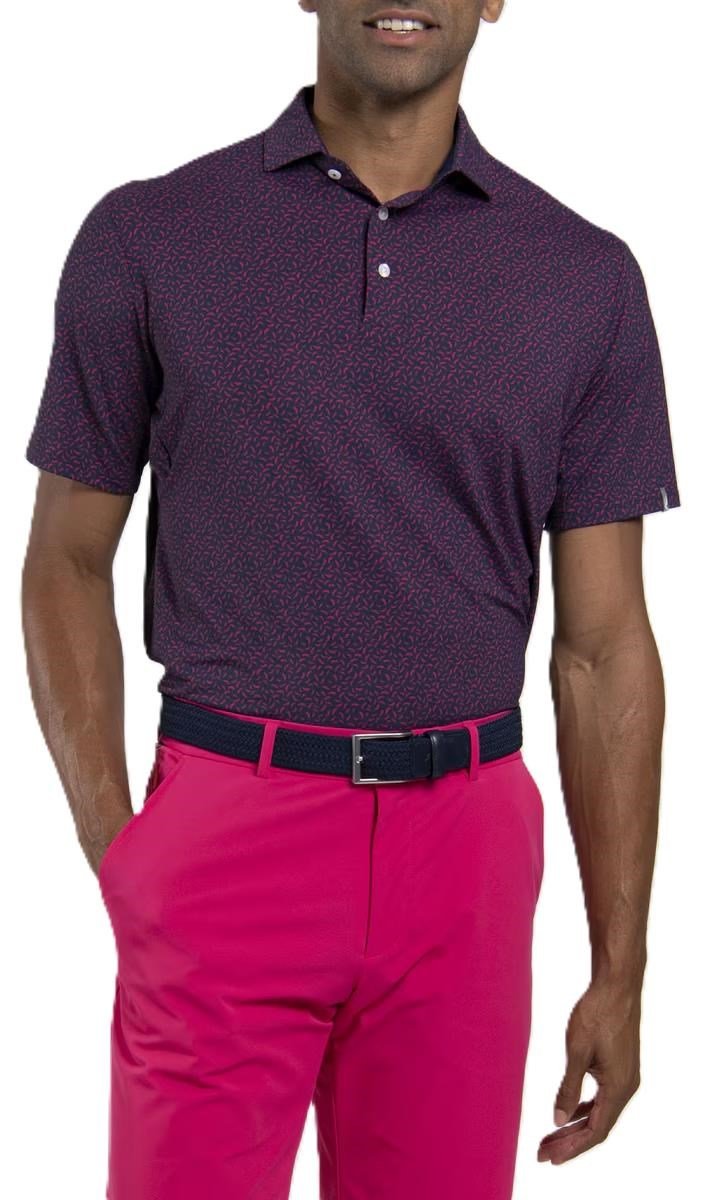 KJUS Golfer polo homme, rhubarb/atlanta blue
