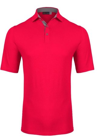 KJUS Savin Structure polo homme, rhubarb