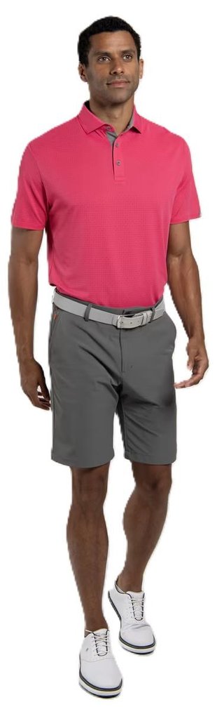 KJUS Savin Structure polo homme, rhubarb