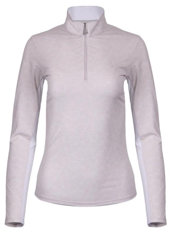 KJUS Sunshine Printed Half-Zip sweat-shirt femme, oyster/white