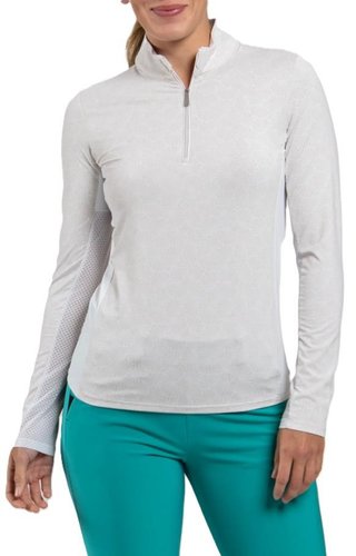 KJUS Sunshine Printed Half-Zip sweat-shirt femme, oyster/white