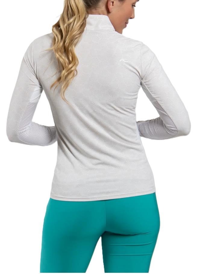 KJUS Sunshine Printed Half-Zip sweat-shirt femme, oyster/white