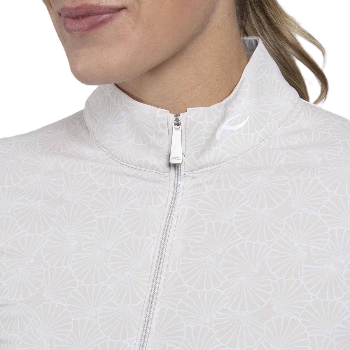 KJUS Sunshine Printed Half-Zip sweat-shirt femme, oyster/white