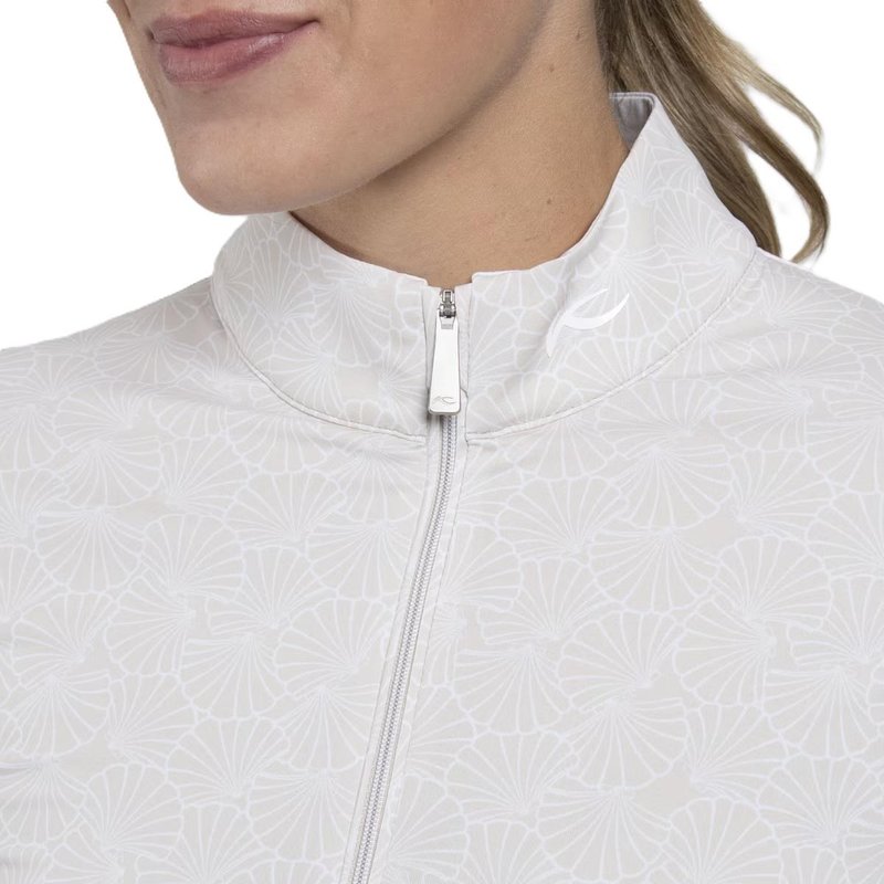 KJUS Sunshine Printed Half-Zip sweat-shirt femme, oyster/white