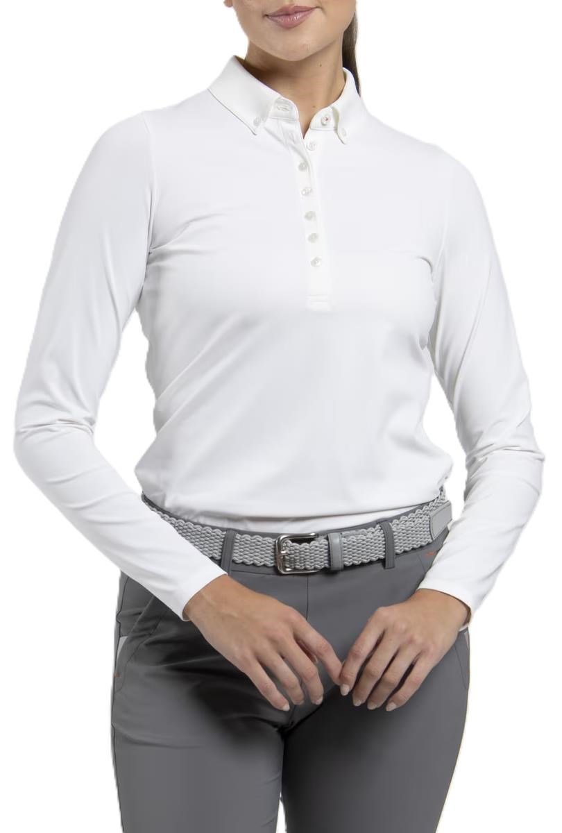 KJUS Catalina Cool longsleeve polo femme, blanc