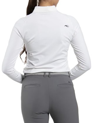 KJUS Catalina Cool longsleeve polo femme, blanc