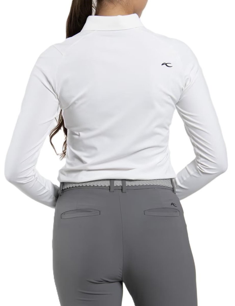 KJUS Catalina Cool longsleeve polo femme, blanc
