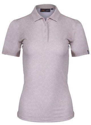KJUS Enya Printed polo femme, oyster/white