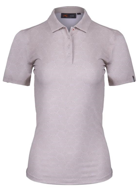 KJUS Enya Printed polo femme, oyster/white
