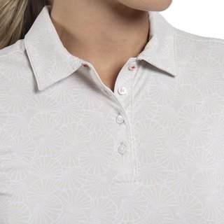 KJUS Enya Printed polo femme, oyster/white