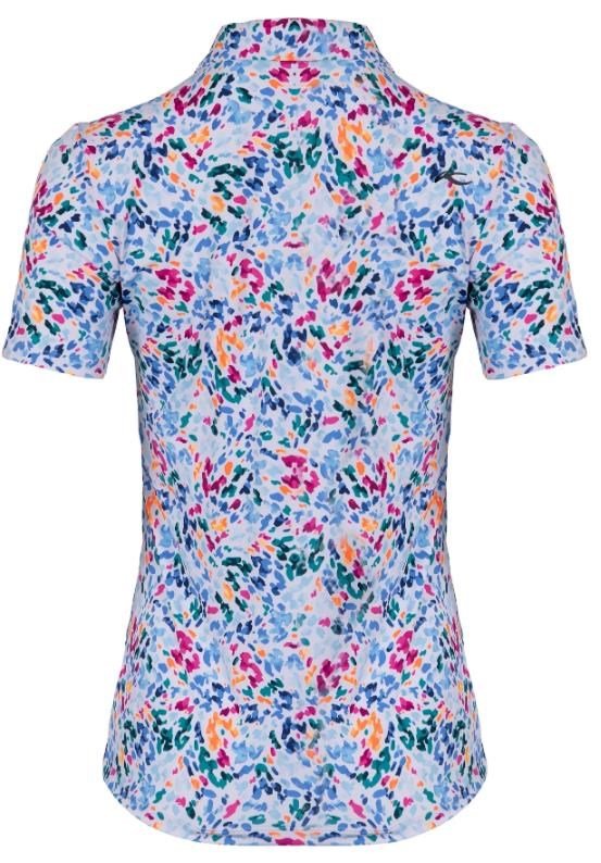 KJUS Enya Printed polo femme, white/poolside