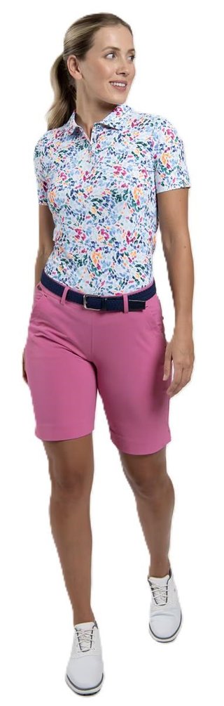 KJUS Enya Printed polo femme, white/poolside