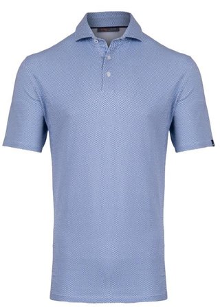 KJUS Hollow Pima Print polo homme, white/catamaran