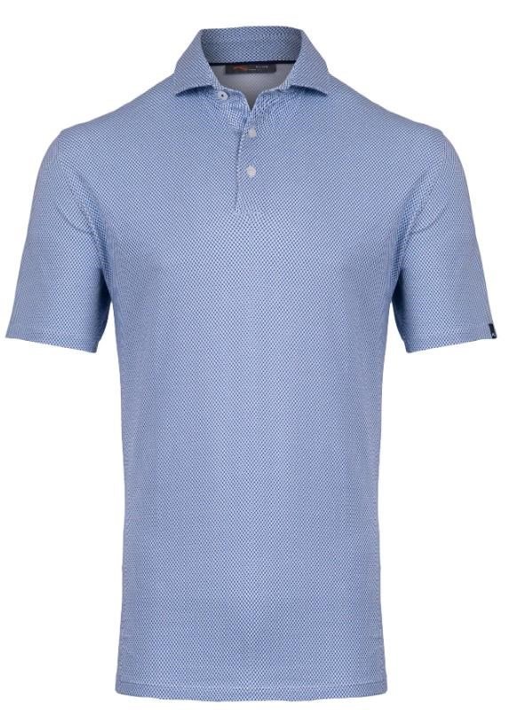 KJUS Hollow Pima Print polo homme, white/catamaran