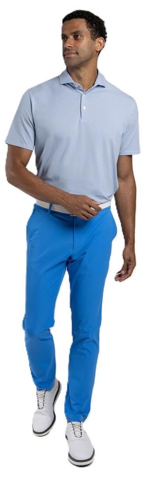 KJUS Hollow Pima Print polo homme, white/catamaran