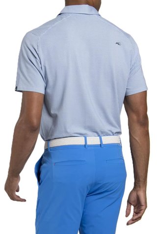 KJUS Hollow Pima Print polo homme, white/catamaran