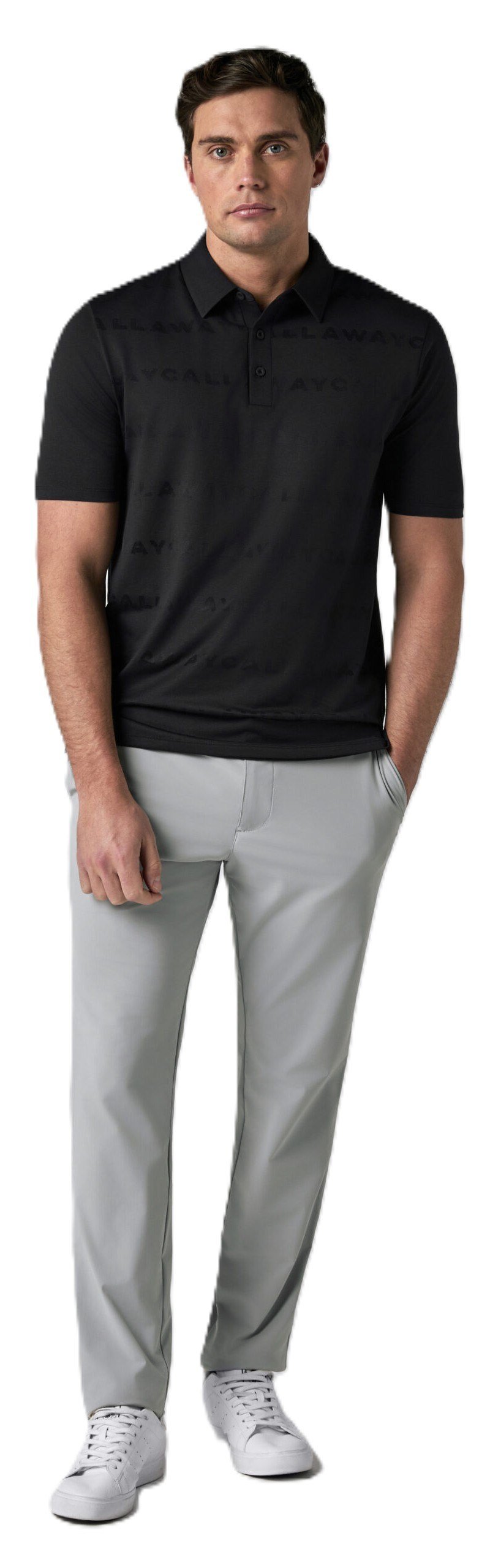 Callaway Mid Century Jacquard polo homme, anthracite