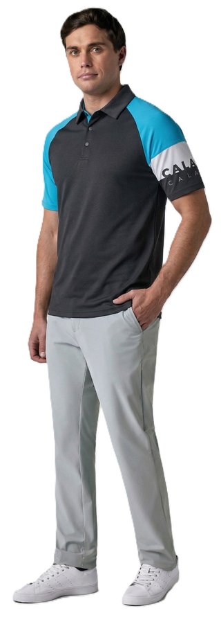 Callaway Modern Traveler Premium Mixed Texture polo homme, anthracite