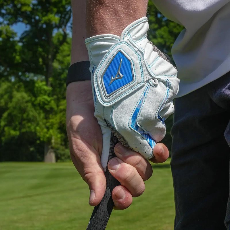 Mizuno Double Grip gant de golf homme, blanc