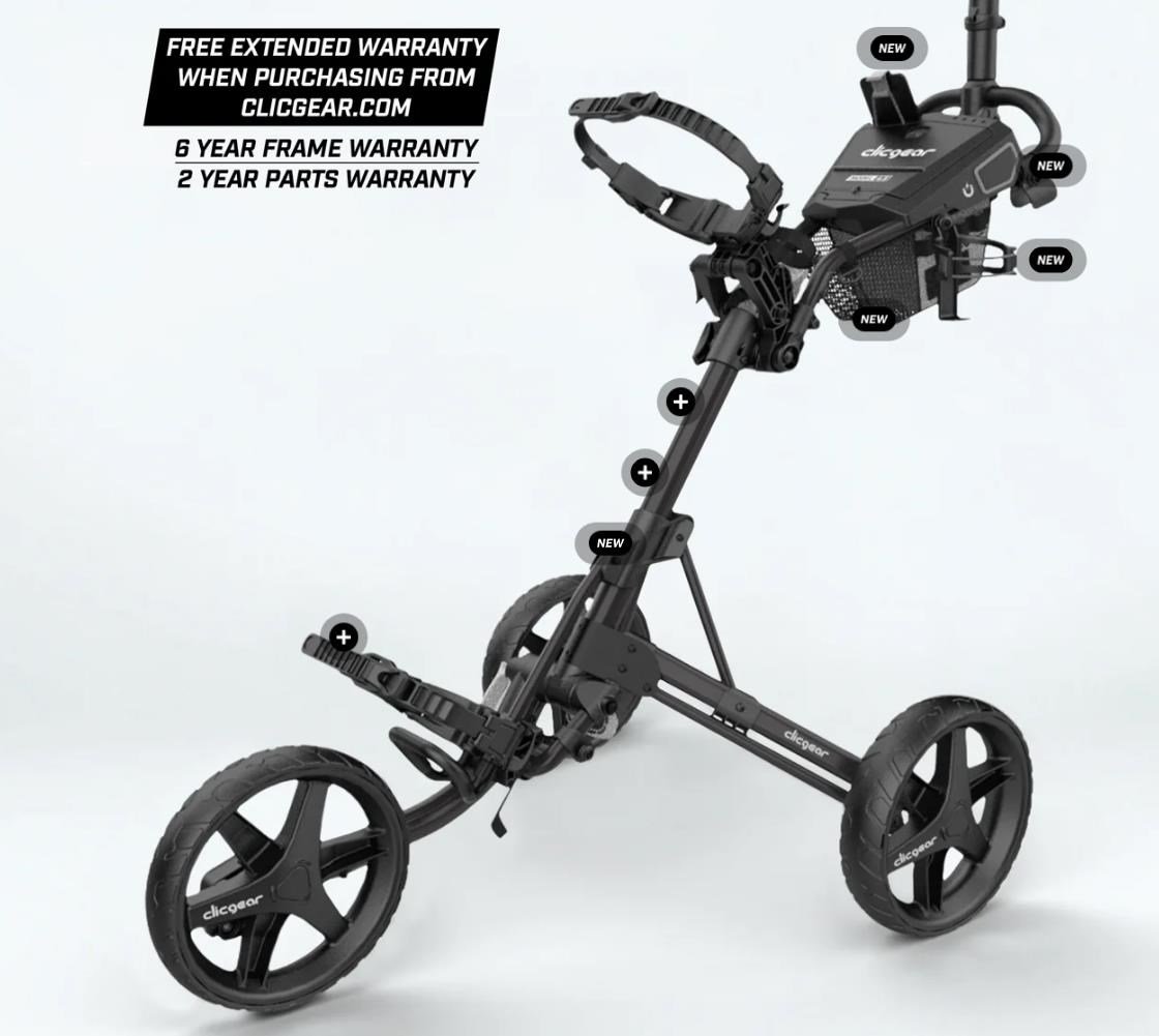 Clicgear 4.5 chariot manuel, noir