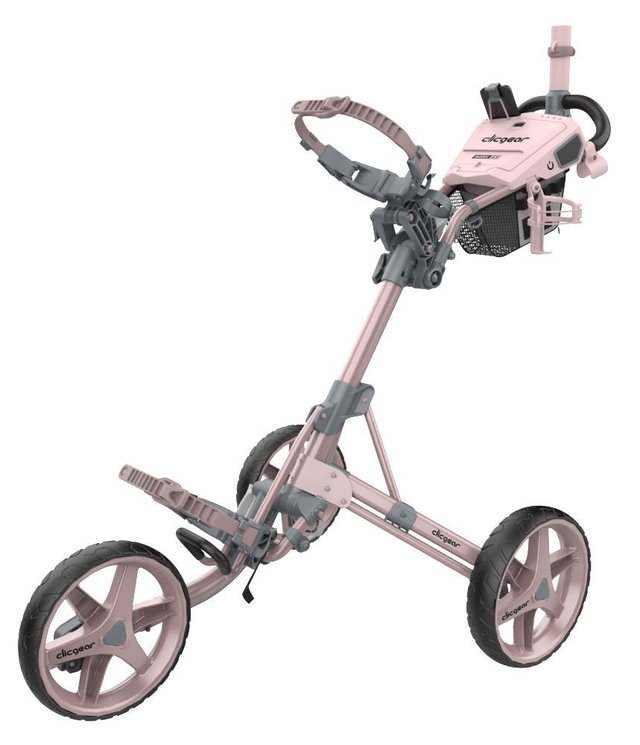 Chariot de golf manuel rose à trois roues