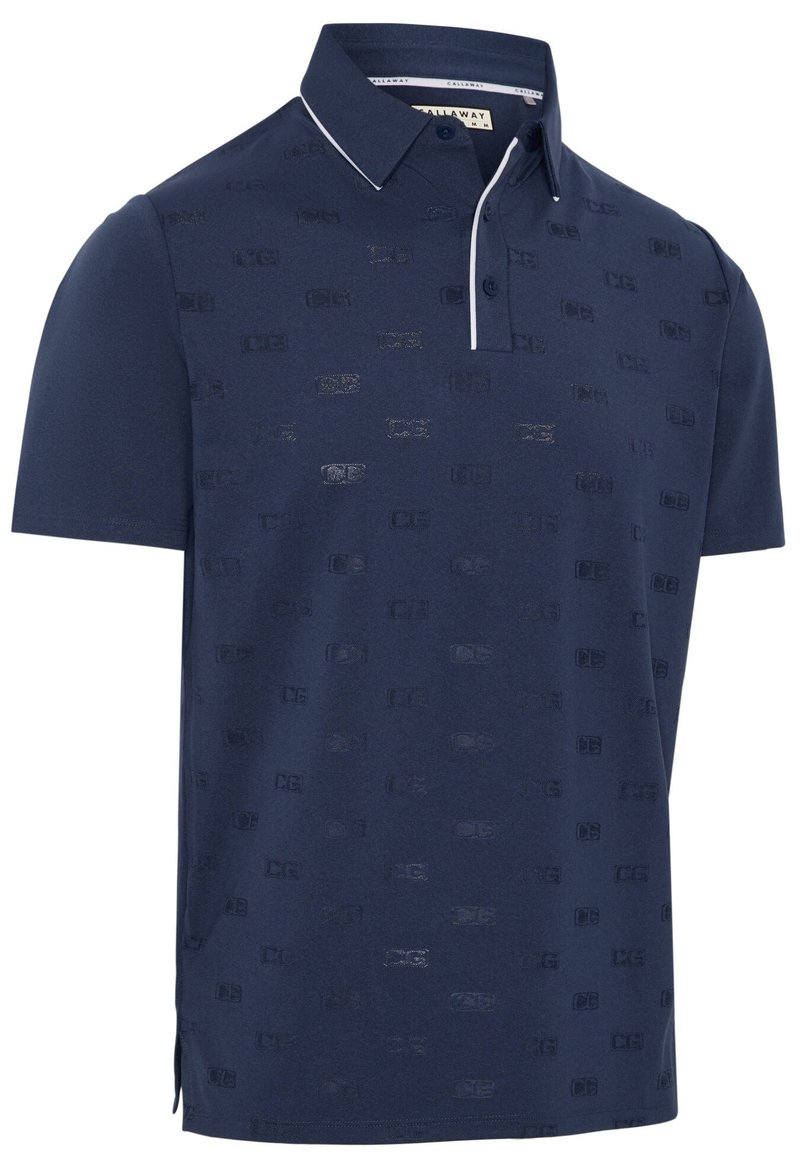 Callaway Mid Century Jacquard polo homme, medieval blue